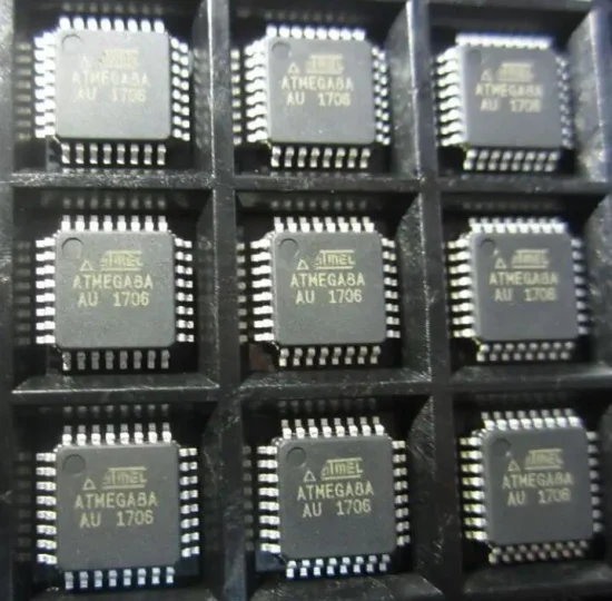 Circuitos integrados MCU 8-Bit 16MHz 8kb Flash 32-Tqfp Serie AVR Microcontroladores integrados Chip IC Atmega8a-Aur